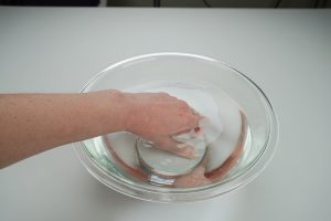moist heat to help decrease hand stiffness